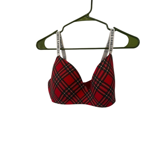 Victoria's Secret Other - Victoria's Secret Red Plaid Bra 34DD